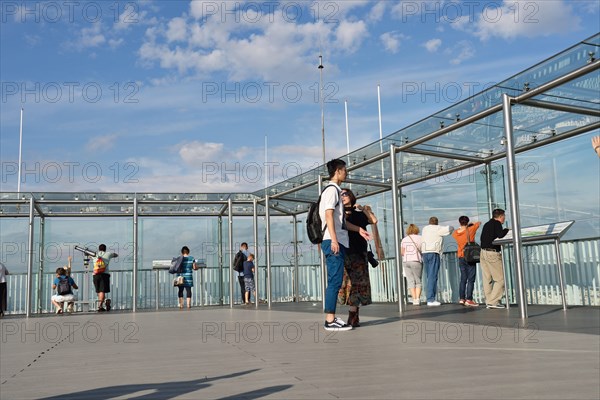 Tourists on Tour de Montparnasse observation deck