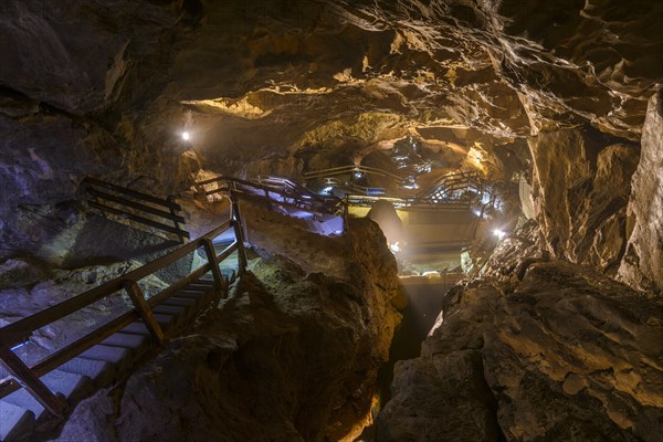 Illuminated cave