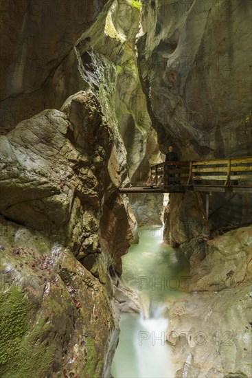 Gorge in the rock with watercourse