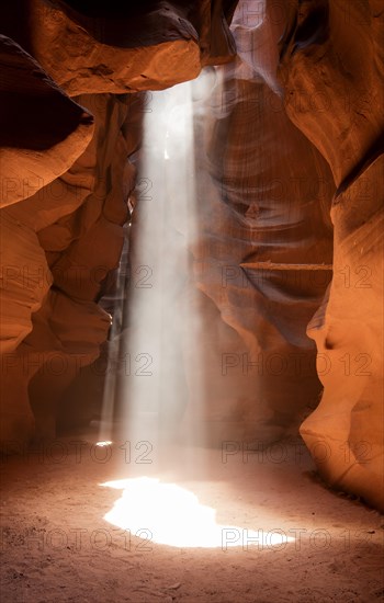 Sunbeam filters through rocks at lunchtime
