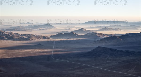 Isolated mountain ridges and C27 gravel road