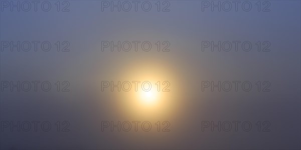 Sun penetrate through fog