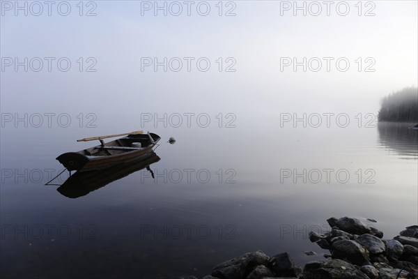Rowboat in the lake