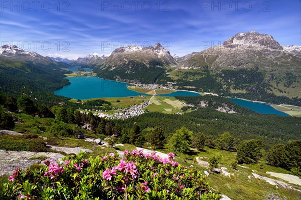 Surlej and Silvaplana with Upper Engadine lakes