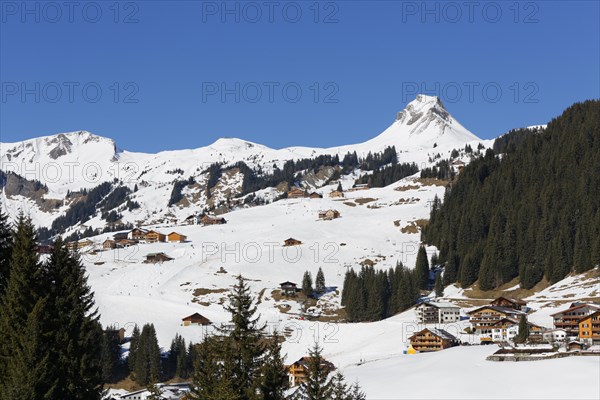 View of the municipality of Damuls
