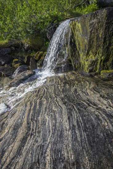 Streambed with rock structures