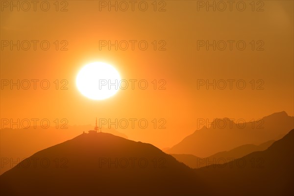 Sunrise above Patscherkofel mountain