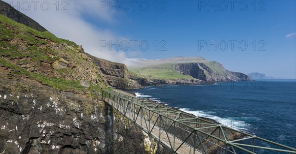 So-called Atlantic Bridge between Mykines and Mykinesholmur