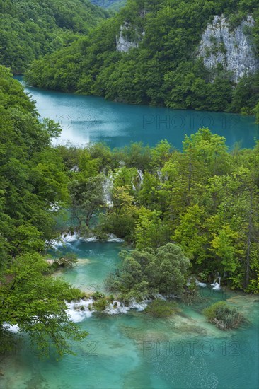 Lower lakes with small waterfalls