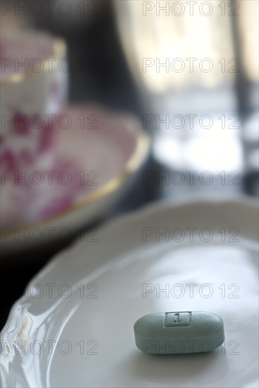 Tablet on a plate