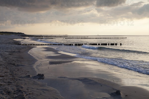 Baltic Sea coast in the evening light