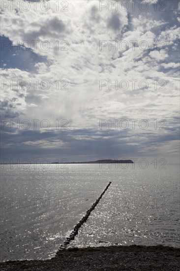 Baltic Sea coast with backlighting