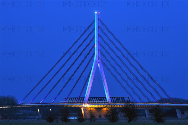 Illuminated Niederrheinbrucke Wesel