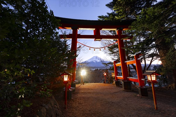 Torii Gate of the Chureito Pagoda