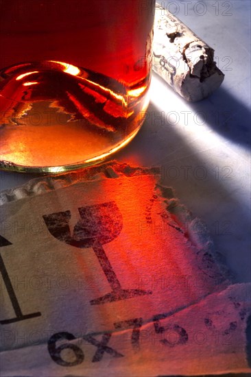 Red wine bottle