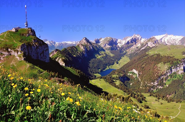 Cable car on Hoher Kasten mountain
