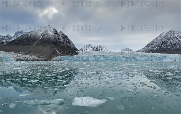 Mountains and Monacobreen glacier