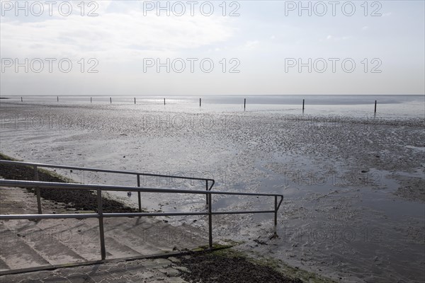 Stairs to the wadden sea
