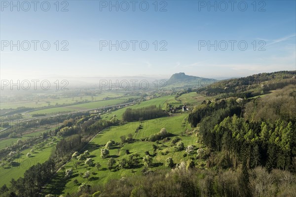 View from Mt Hohenkrahen to the Hegau volcano Hohentwiel