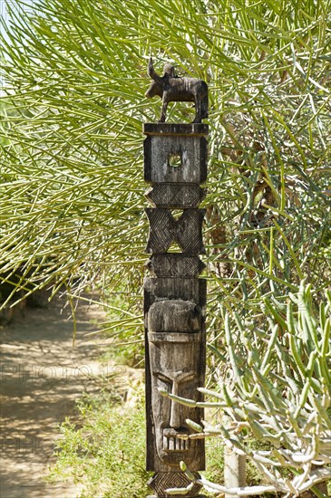Totem carved from wood