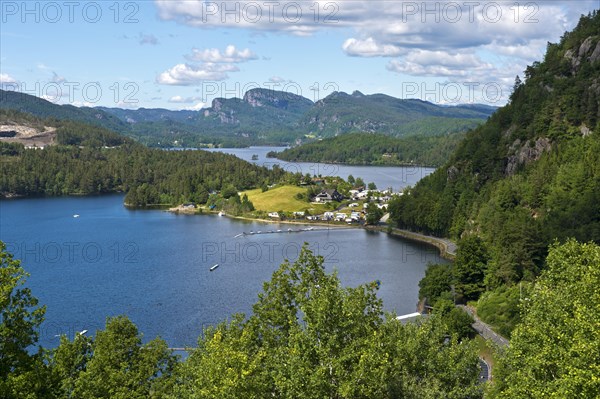 Selura lake with camping site Egenes Camping Drift