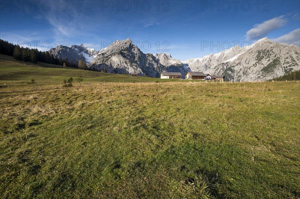 Hinterhorner Alm alpine pasture in the Karwendel Mountains