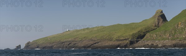 Lighthouse and so-called Atlantic Bridge between Mykinesholmur or Mykinesholm and Mykines