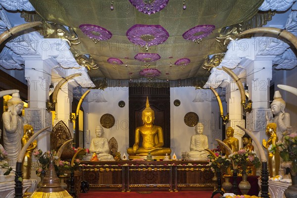 Buddha statue in the Temple of the Sacred Tooth Relic