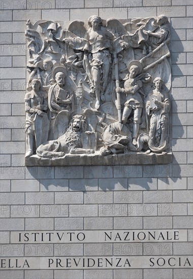 Relief encompassing the fascist ideology