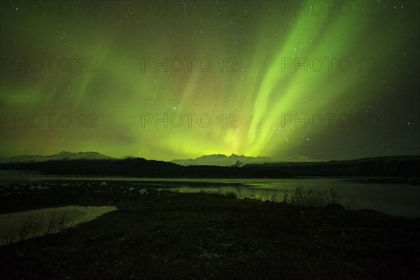 Aurora borealis over College Fjord