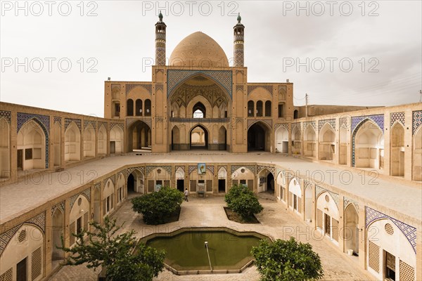 The 18th century Agha Bozorg Mosque and its sunken courtyard