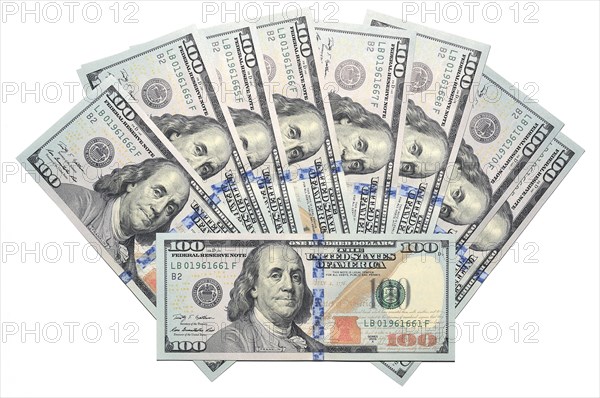 New 100 US dollar banknotes