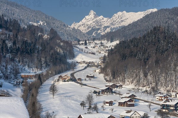 High valley in winter