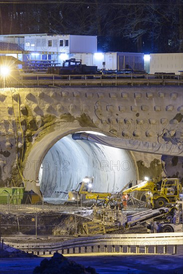 Fildertunnel construction site at Fasanenhof