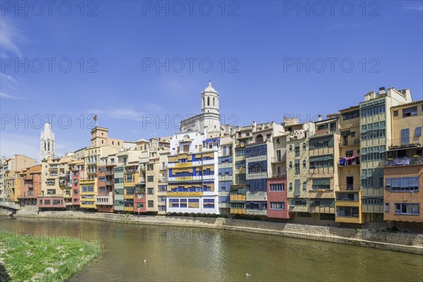 Residential buildings on the Onyar River