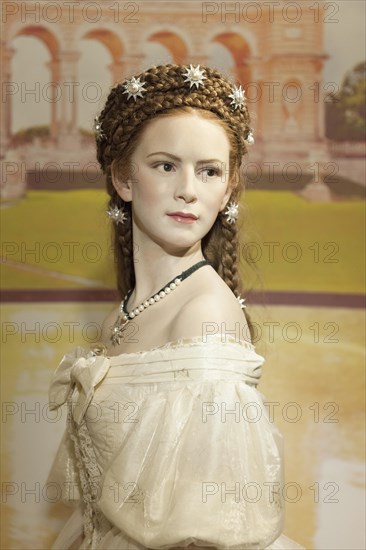 Wax figure of Empress Sisi or Empress Elisabeth of Austria