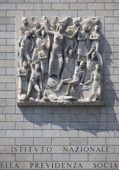 Relief encompassing the fascist ideology