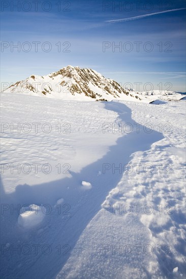 Wind pressed snow pack