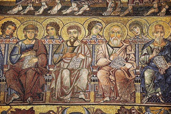 Medieval mosaics on the ceiling of the Baptistry of Florence Cathedral