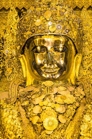 Golden seated Buddha