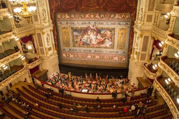 Interior view of the Semperoper opera house