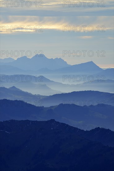 View from Mt Saentis of the Central Alps