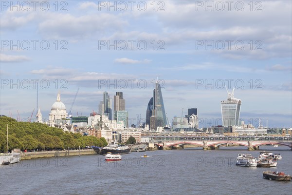 London skyline and river Thames