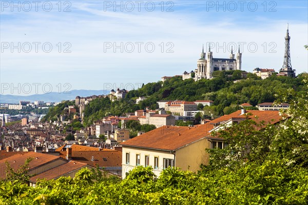 Fourviere Hill with Basilica of Notre-Dame, Lyon
