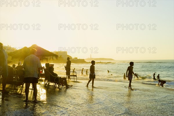 Beach bar at sunset
