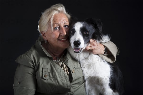Pensioner with a Border Collie