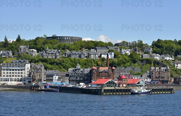 Port and town centre with McCaig's Tower