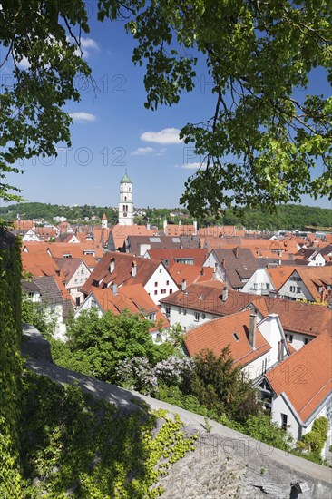 View across the historic centre to St Martin's Church