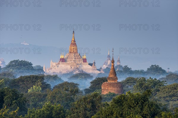 Ananda Temple in the morning fog