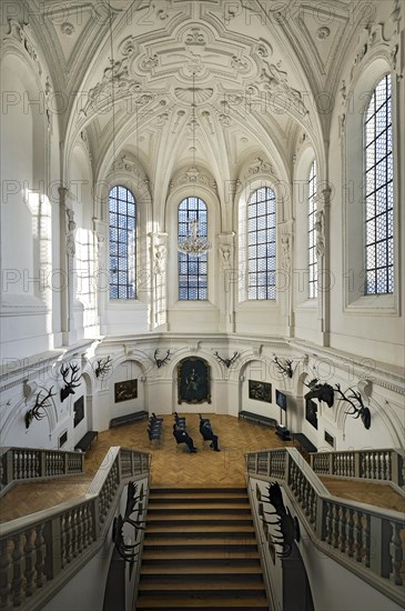 Stucco ceiling and stairs in the German Hunting and Fishing Museum